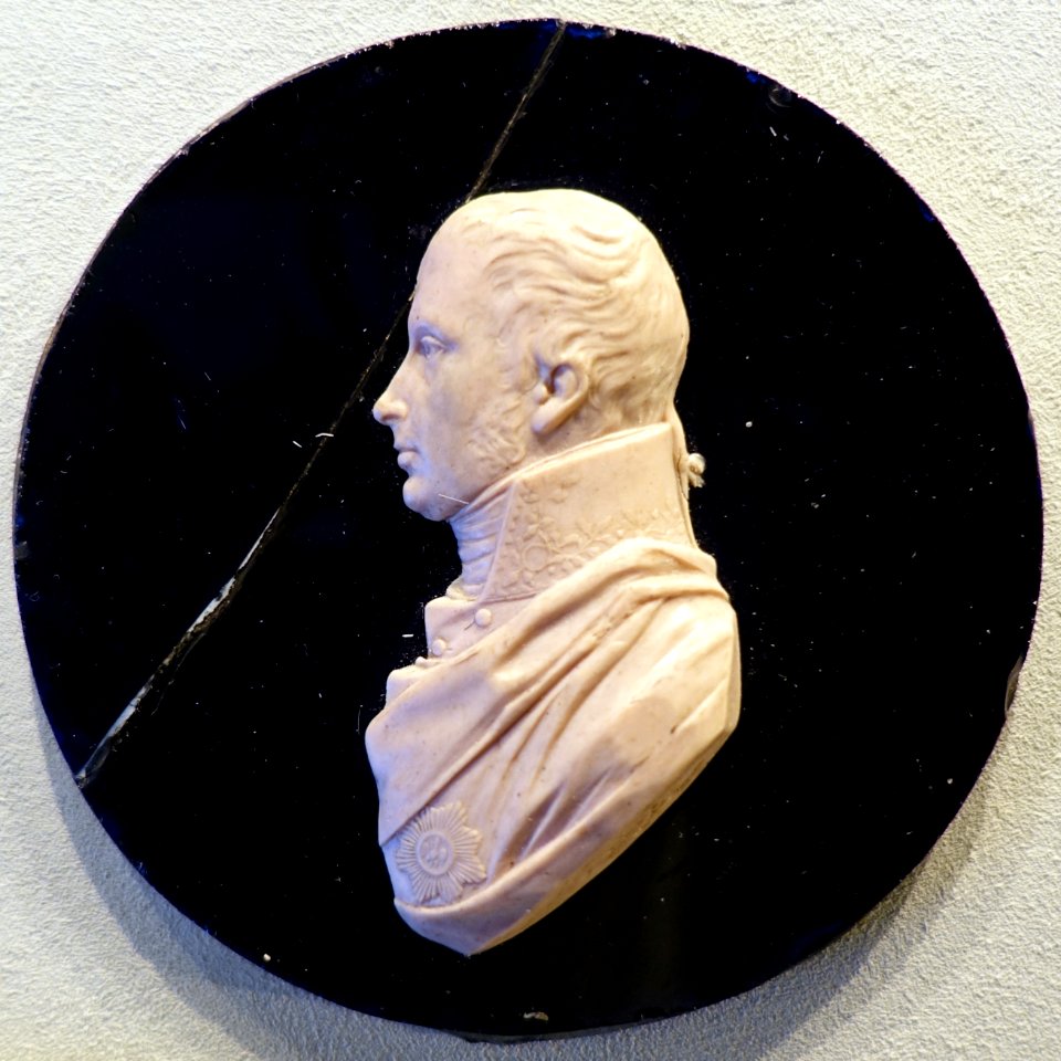 Friedrich Wilhelm III, King of Prussia, by Leonhard Posch, wax on glass, 1805 - Bode-Museum - DSC02826