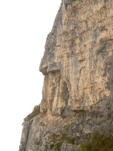 Rock edge perpendicular steep