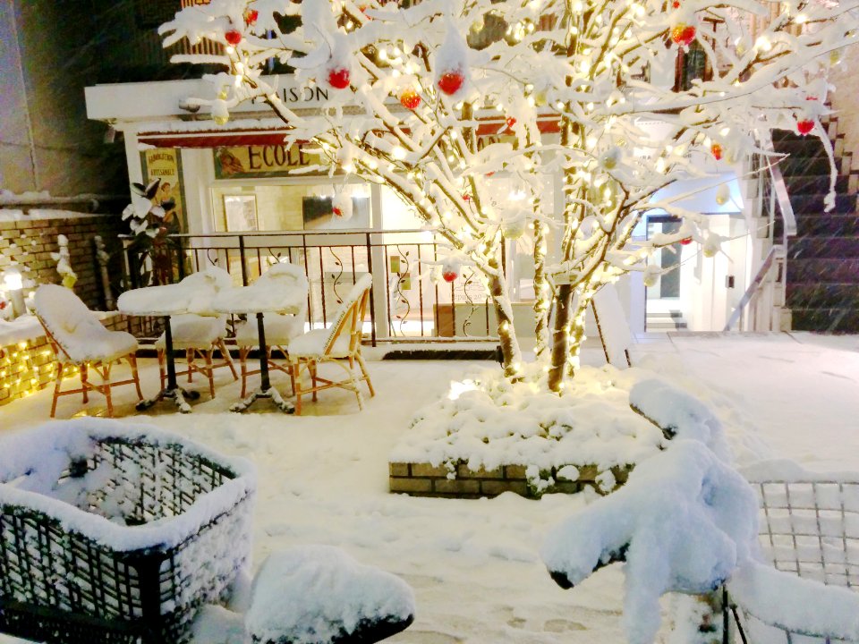 French baking school in snowy Azabudai photo