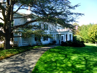 Frelinghuysen Arboretum with tree and house and lawn