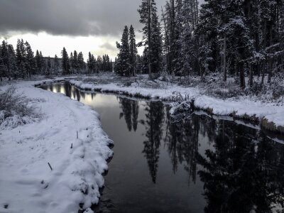 Winter landscape tranquil photo