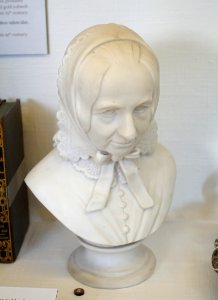 Fredrika Bremer by Anna Hierta-Retzius, Gustavsberg, 1871, Parian - Nordiska museet - Stockholm, Sweden - DSC00007