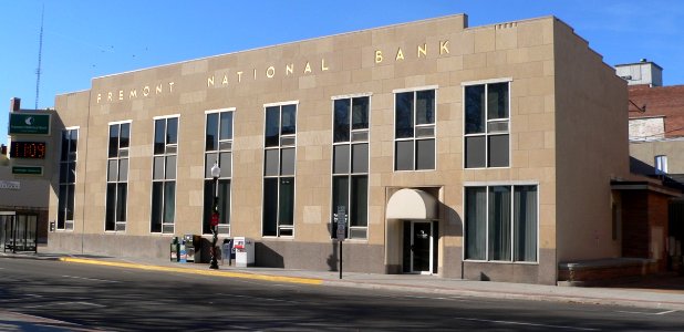 Fremont, Nebraska E-024 Fremont Natl Bank from NE 1