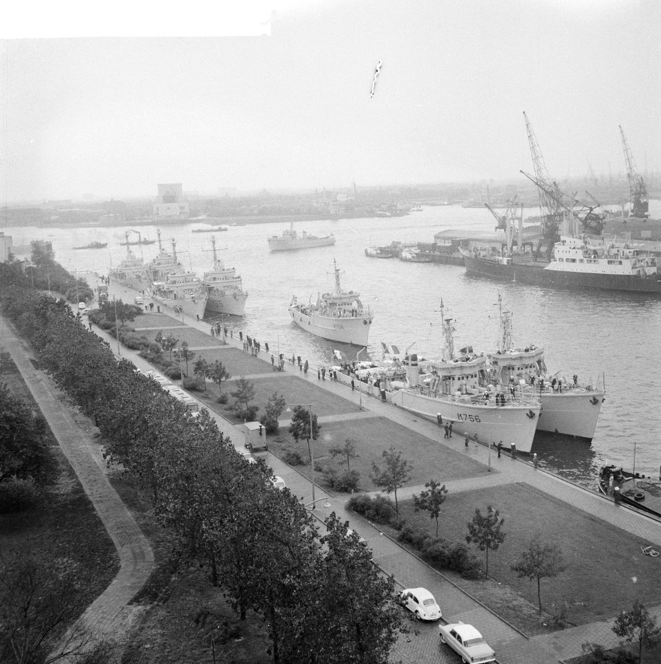 Frans vlootbezoek aan Rotterdam. Overzicht, Bestanddeelnr 912-9937