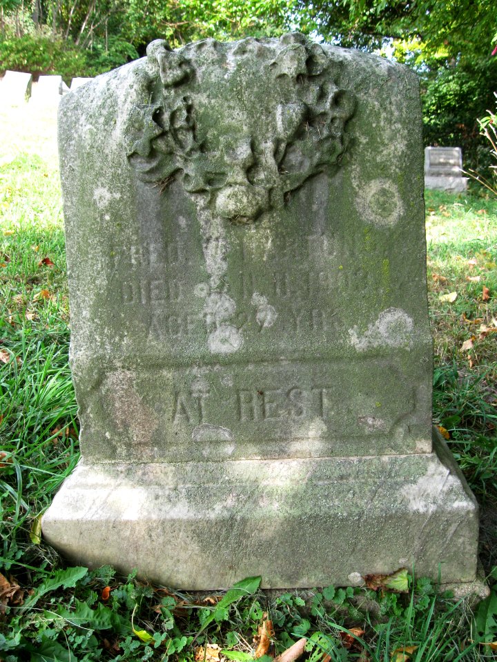 Fred. W. Hartung monument, West Liberty Cemetery, 2020-09-25, 01