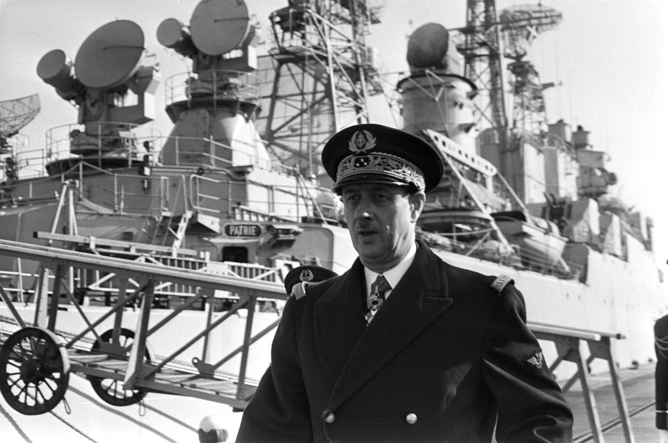 Frans vlooteskader in Amsterdam onder bevel van vice-admir Ph. de Gaulle (zoon …, Bestanddeelnr 928-4483