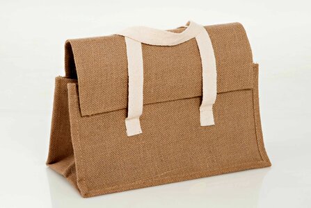 Bag burlap casket photo