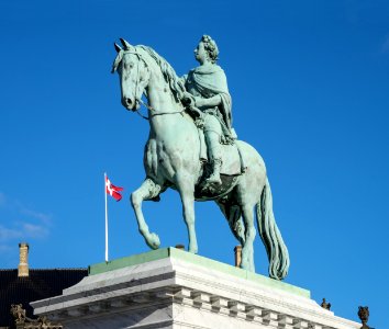 Frederik 5 statue Amalienborg Copenhagen Denmark-2