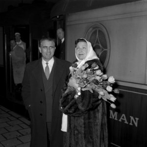 Franse actrice Marie Bell aankomst Amsterdam, Bestanddeelnr 907-6502