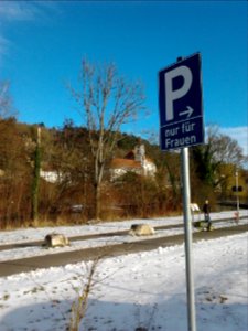 Freiwasserparkplatz Eichstätt -St Walburg -nur für Frauen (2019-01-27 1)