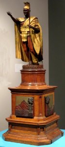 Franz 'Frank' Nikolous Otremba, (after Thomas Ridgeway Gould), Small Replica of King Kamehameha I, 1903, Wood, carved and gilded