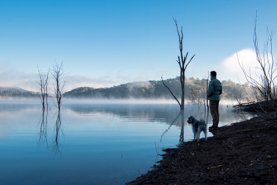 Landscape morning reflection photo