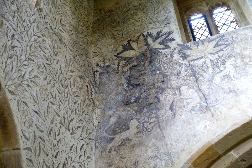 Frescoes - Chapel of St Nicholas, Haddon Hall - Bakewell, Derbyshire, England - DSC02492