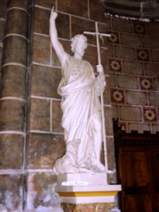 Fresnay-sur-Sarthe, église Notre-Dame, statue St. Jean Baptiste