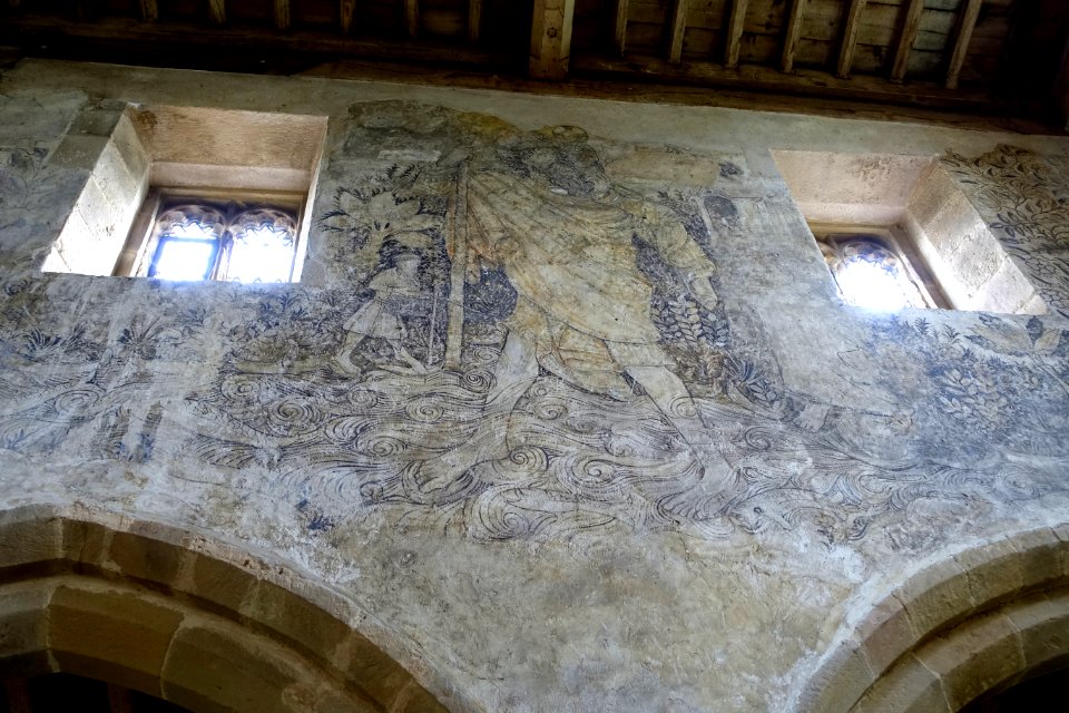Frescoes - Chapel of St Nicholas, Haddon Hall - Bakewell, Derbyshire, England - DSC02534