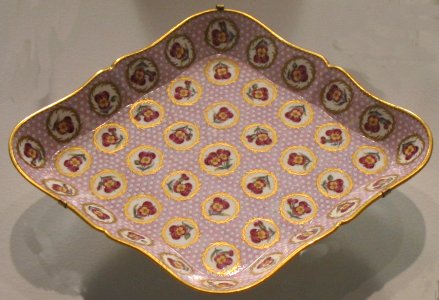 French soft-paste porcelain tray, c. 1770, Sévres, Honolulu Museum of Art