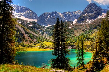 Mountains idyll tyrolean alps photo