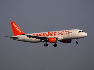 G-EZTY landing at Schiphol (AMS - EHAM), The Netherlands, pic1