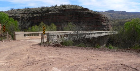 Gila bridge, Black Hills Back Country Byway, from NNW 1