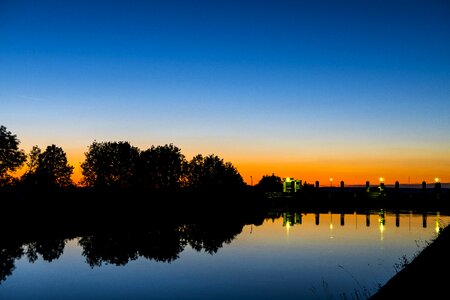 Water sunset reflection photo