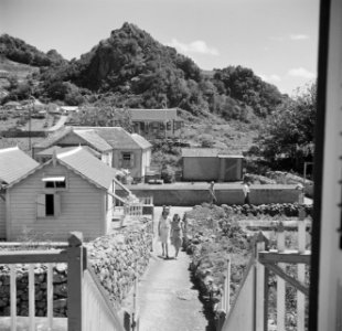 Gezicht op het dorp Windwardside op Saba, Bestanddeelnr 252-8253