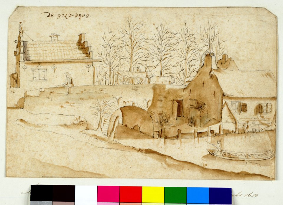Gezicht op de Biltstraat met de Gildbrug over de Biltsche Grift te Utrecht - HUA-38659