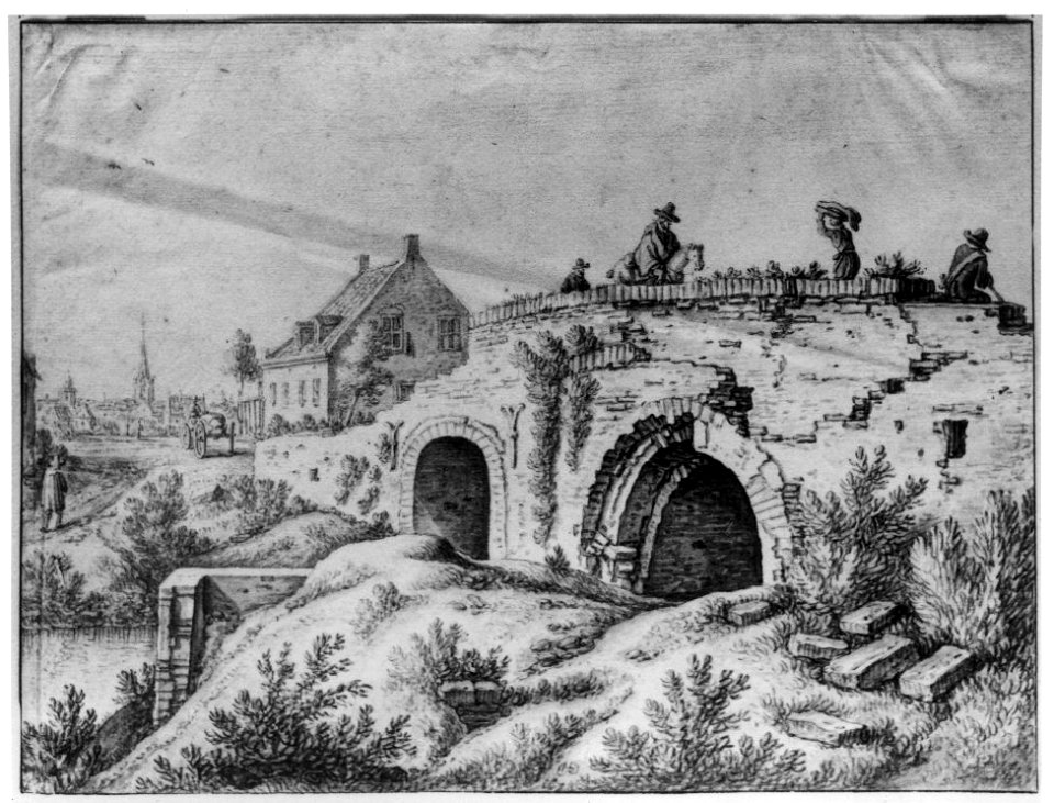 Gezicht op de Gildbrug over de Biltsche Grift ten oosten van de stad Utrecht - HUA-36267