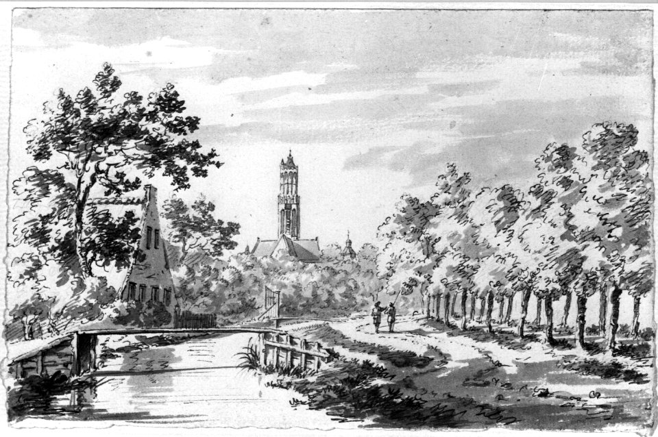 Gezicht op de Biltsche Grift en de Biltstraat te Utrecht - HUA-35197