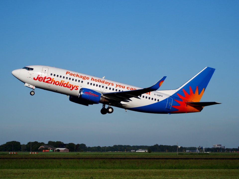 G-GDFK Jet2 Boeing 737-36N(WL) takeoff from Schiphol (AMS - EHAM), The Netherlands, 11june2014, pic-3