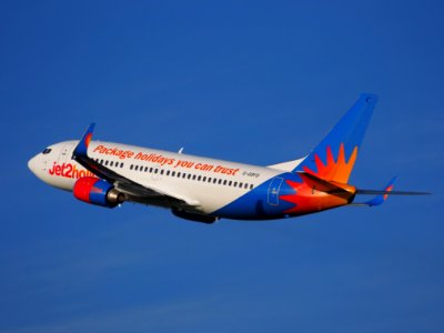 G-GDFO Jet2 Boeing 737-3U3(WL), takeoff from Polderbaan, Schiphol (AMS - EHAM) pic3