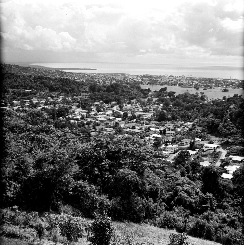 Gezicht op Port of Spain op Trinidad, Bestanddeelnr 252-5357