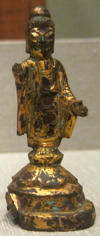 Gilt bronze statue of Buddha from Korea, Unified Silla Kingdom, 8th-9th century, HAA