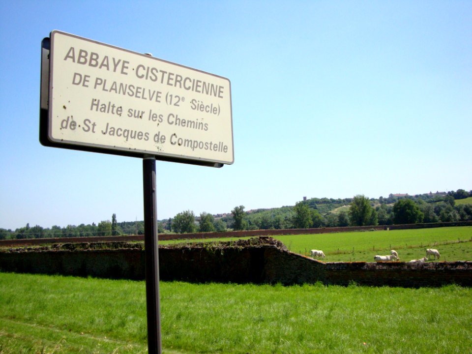 Gimont (Gers, Fr) plaque Abbaye de Planselve