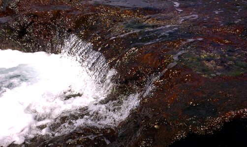 Rocks the sea waterfall