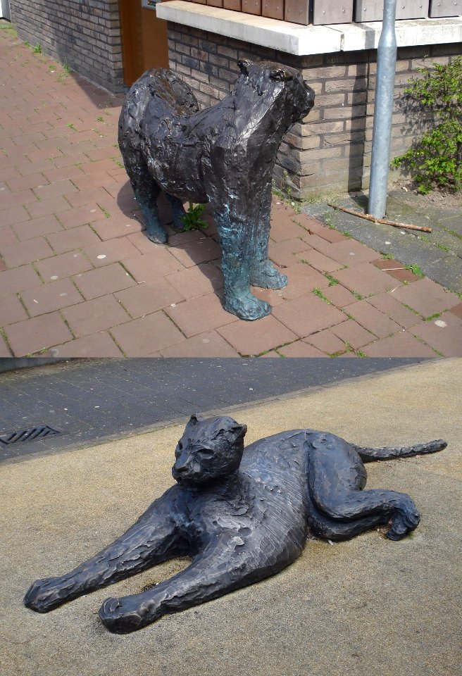 Gilze en rijen kunstwerk panter