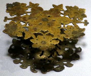 Gilt bronze ink cake stand, 8th century, Tokyo National Museum photo