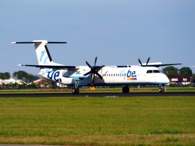 G-JECH Flybe De Havilland Canada DHC-8-402Q Dash 8 - cn 4103 landing at Schiphol pic4