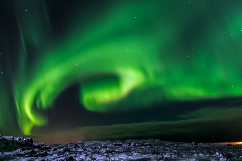 Sky night aurora photo