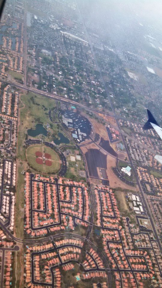 Gilbert Arizona Aerial View from airplane