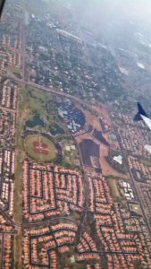 Gilbert Arizona Aerial View from airplane