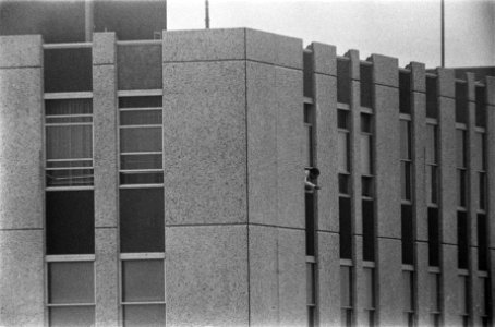 Gijzeling in Den Haag Japanse overvaller () uit het r hangend van 4e etage am, Bestanddeelnr 927-4544