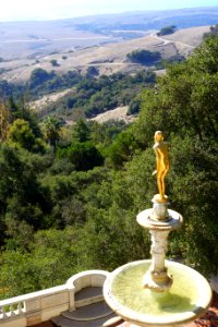Gilded fountain statue - Hearst Castle - DSC06560