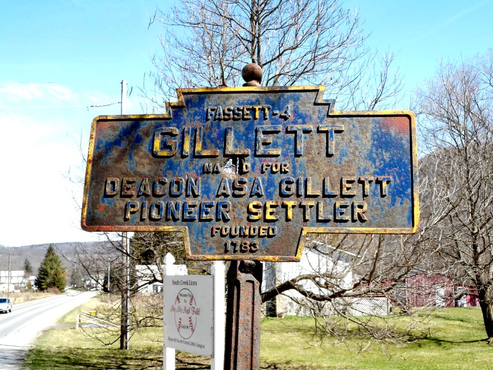 Gillett Bradford Co PA Keystone Sign