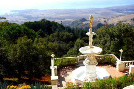 Gilded fountain statue - Hearst Castle - DSC06441