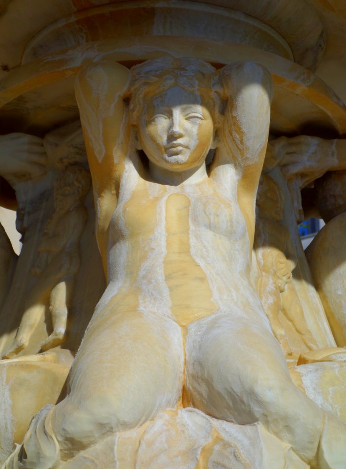 Gilded fountain, base (Hearst Castle) - DSC06553