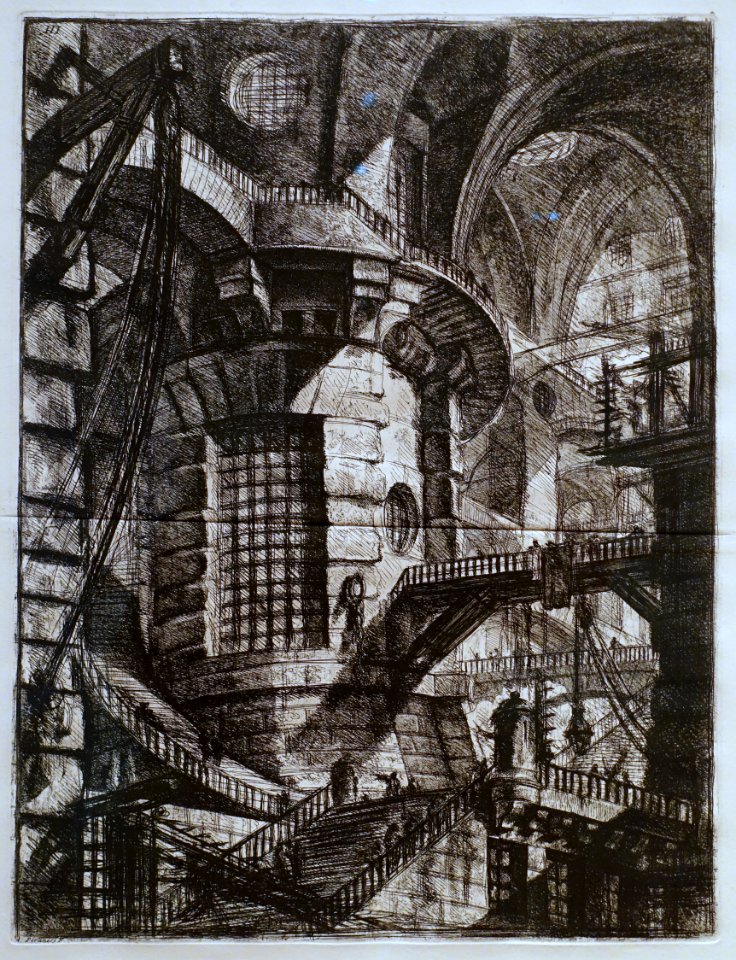 Giovanni Battista Piranesi - Le Carceri d'Invenzione - Second Edition - 1761 - 03 - The Round Tower - Museum Berggruen - DSC03789