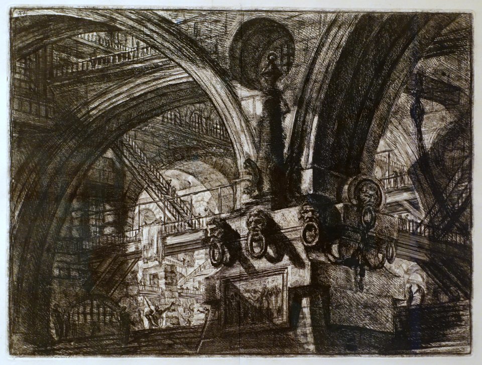 Giovanni Battista Piranesi - Le Carceri d'Invenzione - Second Edition - 1761 - 15 - The Pier with a Lamp - Museum Berggruen - DSC03801