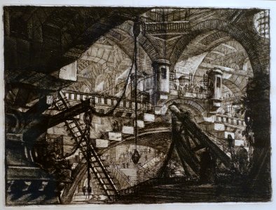 Giovanni Battista Piranesi - Le Carceri d'Invenzione - Second Edition - 1761 - 11 - The Arch with a Shell Ornament - Museum Berggruen - DSC03797