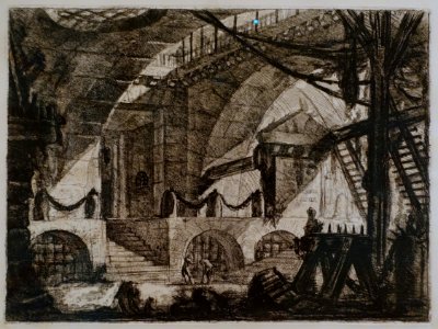 Giovanni Battista Piranesi - Le Carceri d'Invenzione - Second Edition - 1761 - 12 - The Sawhorse - Museum Berggruen - DSC03798