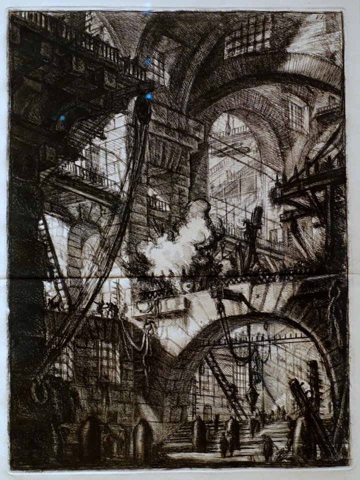 Giovanni Battista Piranesi - Le Carceri d'Invenzione - Second Edition - 1761 - 06 - The Smoking Fire - Museum Berggruen - DSC03792
